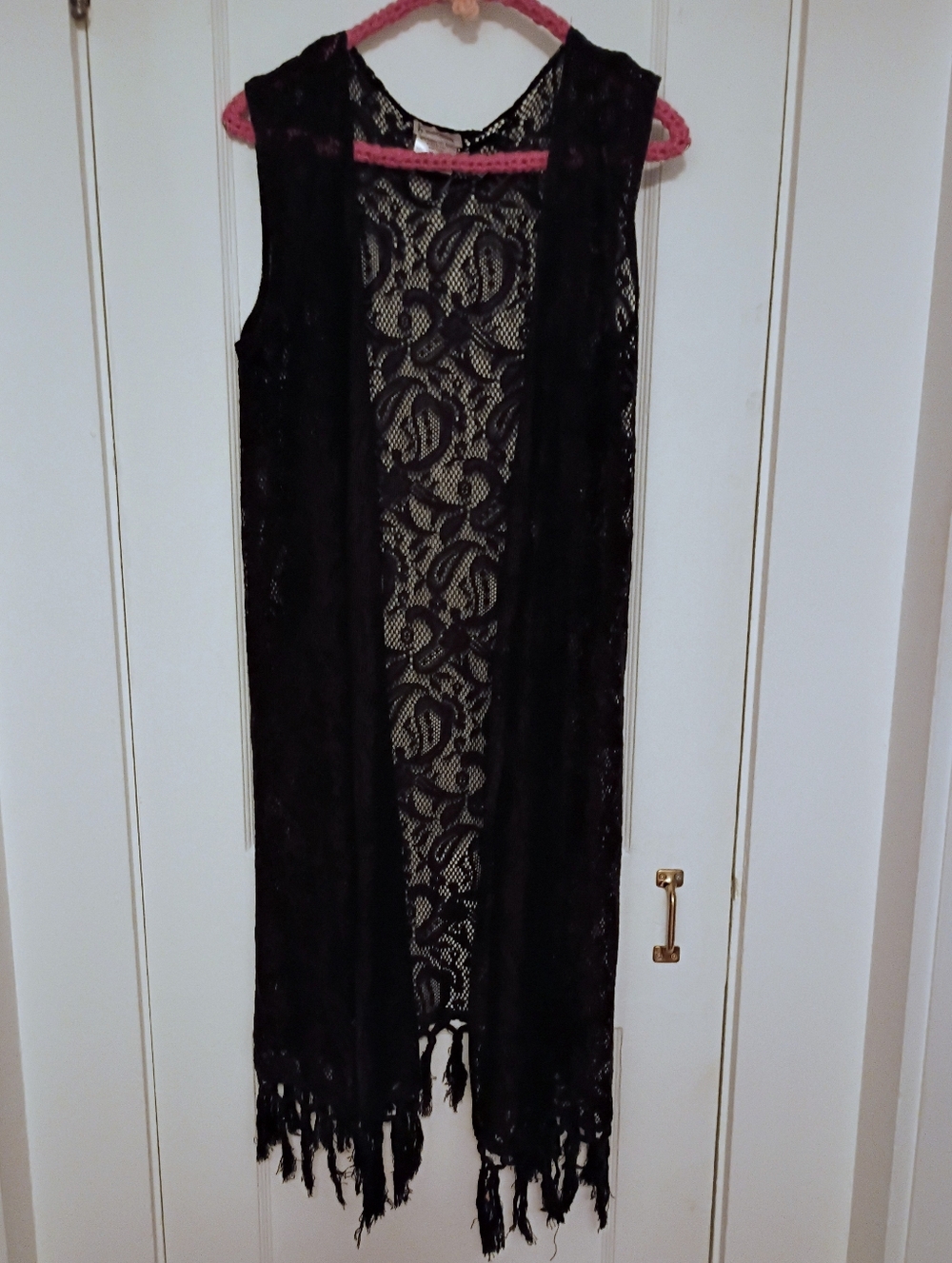 Black Lace Kimono Beach Lounging Cover-up